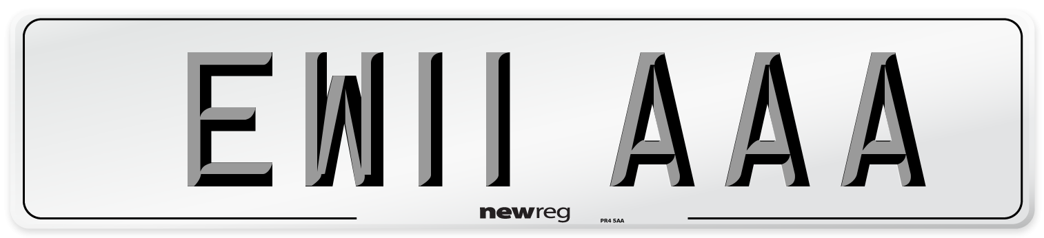 EW11 AAA Number Plate from New Reg